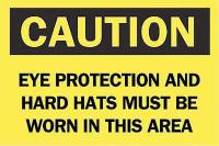 6CM10 Caution Sign, 10 x 14In, BK/YEL, ENG, Text