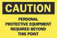 6CM14 Caution Sign, 10 x 14In, BK/YEL, ENG, Text