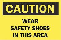 6CM15 Caution Sign, 7 x 10In, BK/YEL, ENG, Text