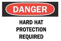 6CM25 Danger Sign, 10 x 14In, R and BK/WHT, ENG