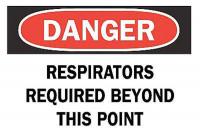 6CM28 Danger Sign, 7 x 10In, R and BK/WHT, ENG