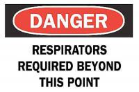 6CM29 Danger Sign, 10 x 14In, R and BK/WHT, ENG