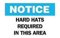 6CM38 Notice Sign, 10 x 14In, BL and BK/WHT, ENG