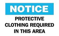 6CM40 Notice Sign, 10 x 14In, BL and BK/WHT, ENG