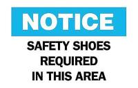 6CM42 Notice Sign, 10 x 14In, BL and BK/WHT, ENG