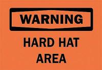 6CM52 Warning Sign, 7 x 10In, BK/ORN, ENG, Text