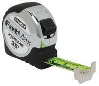 6CMZ1 Measuring Tape, 35 Ft, Silver/Blk, Top Lock