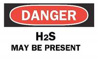 6CP34 Danger Sign, 10 x 14In, R and BK/WHT, ENG