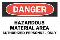 6CP38 Danger Sign, 7 x 10In, R and BK/WHT, ENG