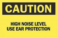 6CP70 Caution Sign, 10 x 14In, BK/YEL, ENG, Text