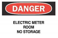 6CR20 Danger Sign, 7 x 10In, R and BK/WHT, ENG