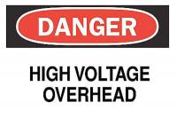 6CR37 Danger Sign, 7 x 10In, R and BK/WHT, ENG, HV