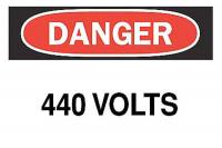 6CR57 Danger Sign, 7 x 10In, R and BK/WHT, ENG, HV