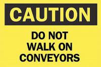 6CR83 Caution Sign, 7 x 10In, BK/YEL, ENG, Text