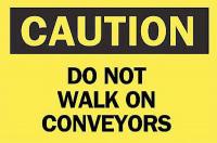 6CR84 Caution Sign, 10 x 14In, BK/YEL, ENG, Text