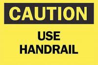 6CR97 Caution Sign, 10 x 14In, BK/YEL, ENG, Text