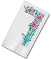 6CRE5 Dinner Napkins, White, Cranberry, PK 3000