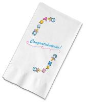 6CRG3 Dinner Napkins, Mauve, Gray, PK 100