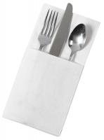 6CRG5 Dinner Napkin, White, Half Fold, PK 1200