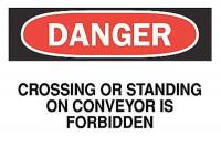 6CT02 Danger Sign, 7 x 10In, R and BK/WHT, ENG