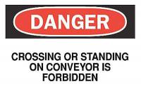 6CT03 Danger Sign, 10 x 14In, R and BK/WHT, ENG