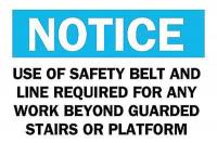 6CT15 Notice Sign, 10 x 14In, BL and BK/WHT, ENG