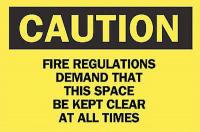 6CT31 Fire Regulations Sign, 10 x 14In, BK/YEL