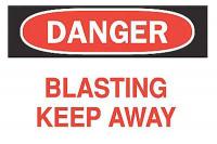 6CT34 Danger Sign, 7 x 10In, R and BK/WHT, ENG