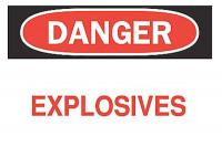 6CT43 Danger Sign, 10 x 14In, R and BK/WHT, ENG