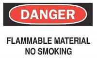 6CT55 Danger No Smoking Sign, 10 x 14In, ENG
