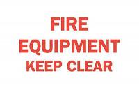 6CT96 Fire Equipment Sign, 7 x 10In, R/WHT, ENG