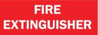 6CT98 Fire Extinguisher Sign, 7 x 10In, WHT/R