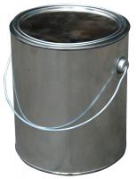 6CTF2 Round Metal Can, 128 oz, With Lid