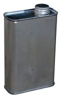 6CTF3 Rectangular Steel Jug, 16 oz, With Cap
