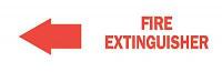 6CV01 Fire Extinguisher Sign, 7 x 10In, R/WHT