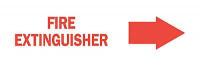 6CV02 Fire Extinguisher Sign, 7 x 10In, R/WHT