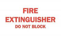 6CV03 Fire Extinguisher Sign, 7 x 10In, R/WHT