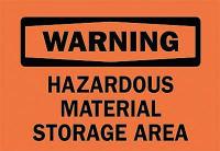 6CV20 Warning Sign, 7 x 10In, BK/ORN, ENG, Text