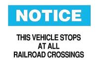 6CV94 Notice Sign, 10 x 14In, BK and BL/WHT, ENG