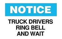 6CV96 Notice Sign, 10 x 14In, BL and BK/WHT, ENG