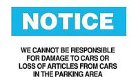 6CV99 Notice Sign, 10 x 14In, BL and BK/WHT, Text