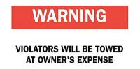 6CW30 Warning Sign, 10 x 14In, R and BK/WHT, ENG