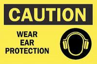 6CW63 Caution Sign, 10 x 14In, BK/YEL, ENG, SURF
