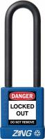 6CXH5 Lockout Padlock, KD, Blue, 1/4 In. Dia.
