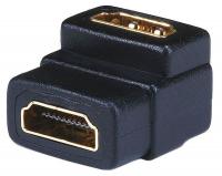 6CZE0 Cable Coupler, HDMI, Black, 90 Deg