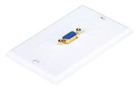 6CZH6 VGA Wall Plate, 1 Port, White