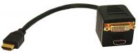 6CZN9 CPU Cord Splitter, HDMI M/HDMI F/DVI-D F