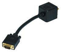 6CZW4 CPU Cord Splitter, VGA M/VGA F/DVI-A F