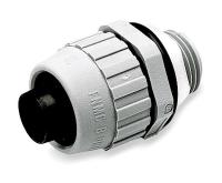 6D089 Straight Connector, 3/8 In, Nylon, Gray