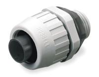 6D090 Straight Connector, 1/2 In, Nylon, Gray